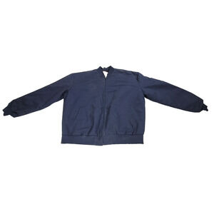 Vintage Cintas Mechanic Jacket Mens XXL Navy Bomber Quilted Lined Aircraft Y2k
